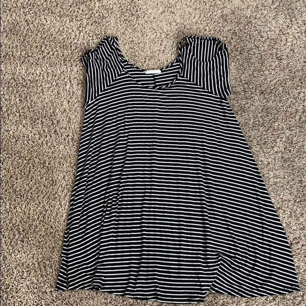 black and white striped t-shirt dress